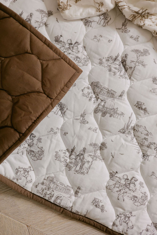 Western Toile Quilted Playmat